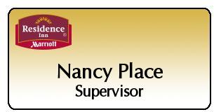 Engraved Hospitality Namebadges