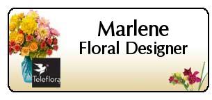 Engraved Floral Nametags
