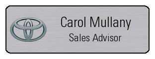 Engraved Toyota Name Tags