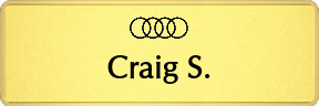 Metalfrost Audi Nametags