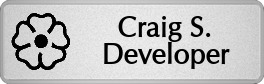 Metalfrost Floral Namebadges