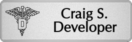 Metalfrost Orthodontist Namebadges