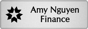 Metalfrost Shaped Namebadges