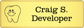 Metalfrost Hygienist Namebadges